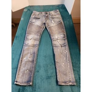 Freehold Jeans Mens Blue Sz 32x32 Stretch Pants Skinny Denim Hip Hop Casual